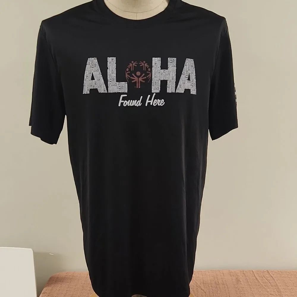 Aloha Found Here Special Olympics Hawaii Cool Dri Athletic Shirt L